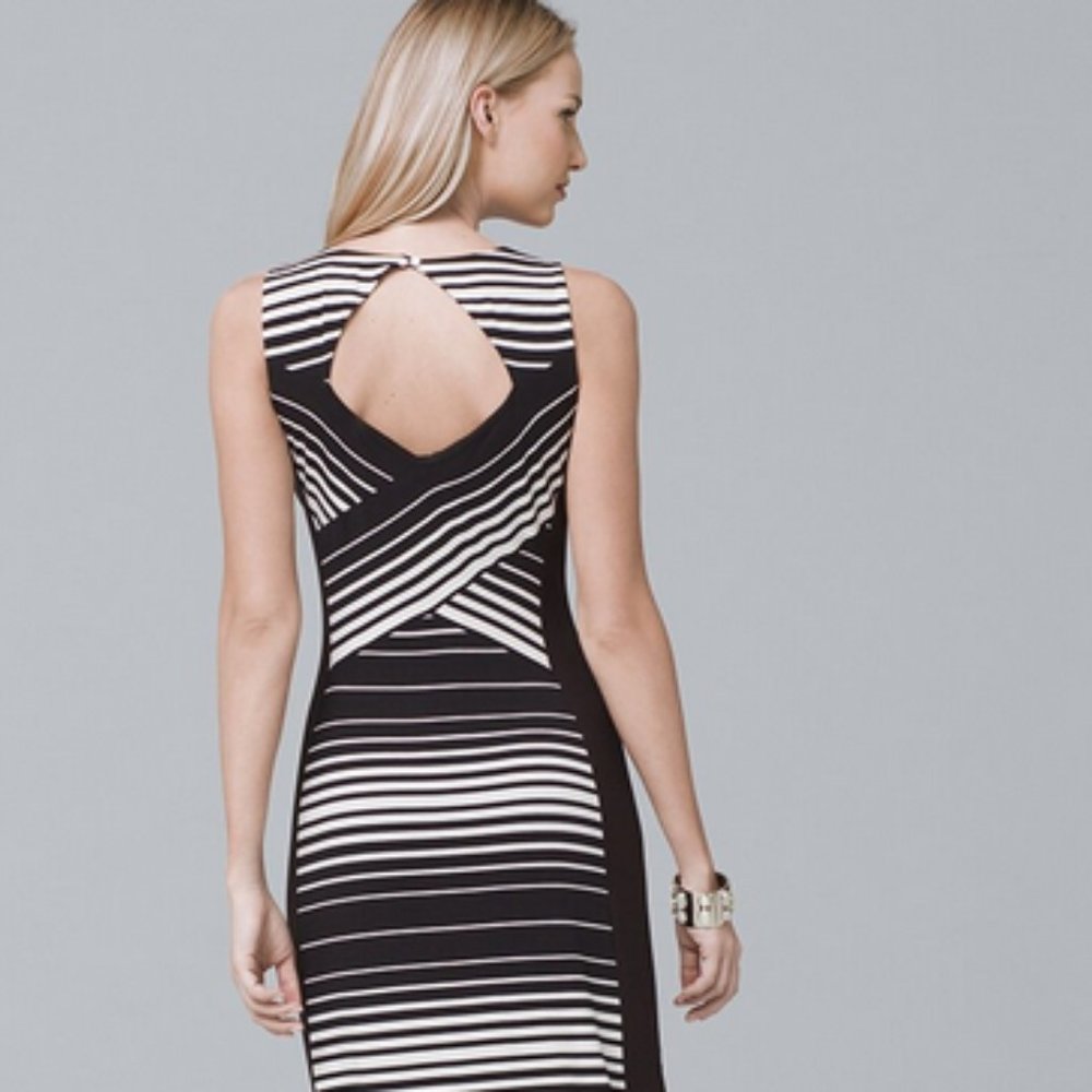 WHBM Sleeveless Stripe Knit Maxi Dress Size - M